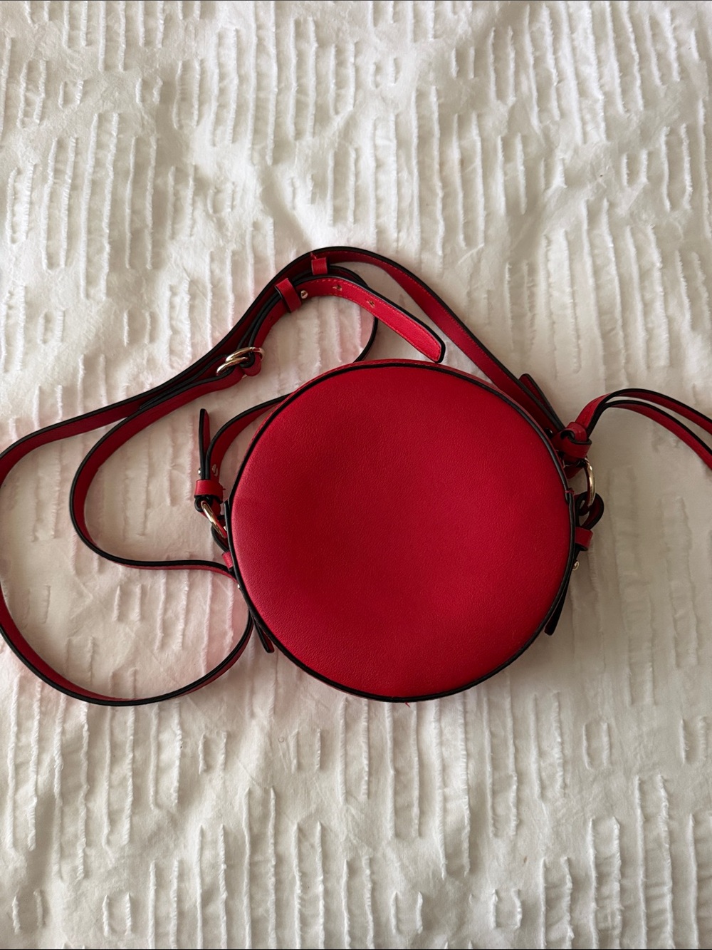 Gap Compact Red Round Crossbody Bag with Adjustable Strap